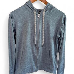 Kirkland Signature Women’s Light Blue Zip-Up Sweater